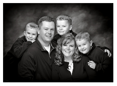 family of 4 portrait